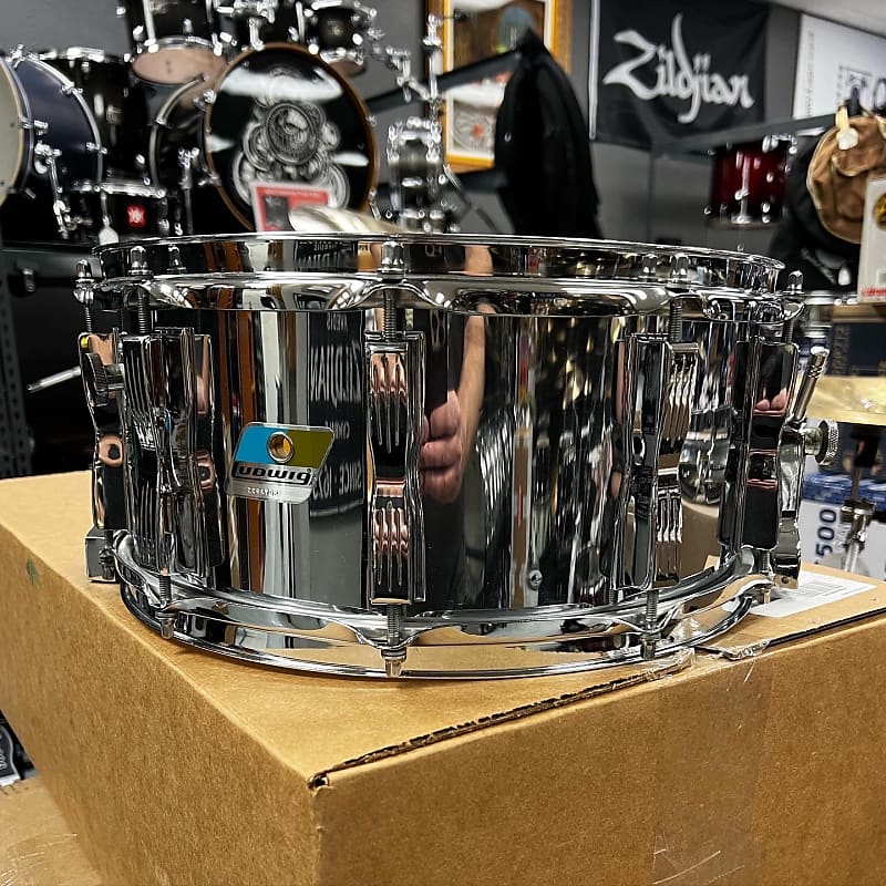 Ludwig 14x6.5” Rock/Concert Snare Drum Chrome Over Wood Reverb