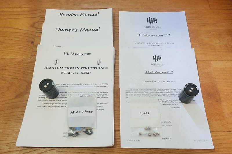 Pioneer SA-7500 II restoration kit filter capacitor repair rebuild fix  			