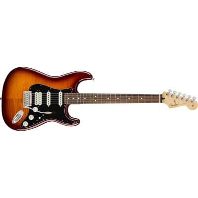 Fender Player Stratocaster HSS Plus Top Guitar, Pau Ferro, Tobacco Sunburst image 1