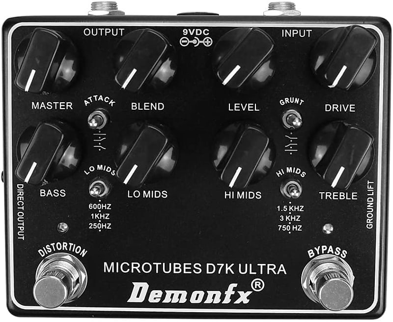 DemonFX Microtubes D7K Ultra Bass Preamp Overdrive/Distortion Reverb