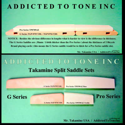 Takamine Pro Series SPLIT SADDLE / Genuine OEM Part / uncut BONE / # TP0709AE image 7