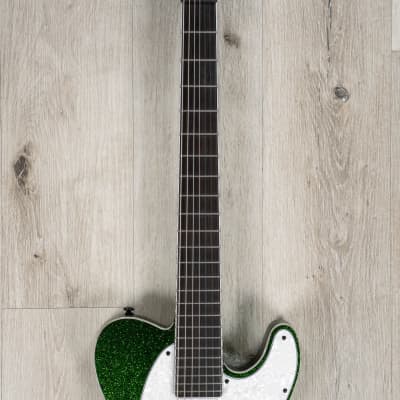 ESP LTD SCT-607 Baritone Stephen Carpenter Signature Series 7-String Guitar, Ebony Fretboard, Green image 4