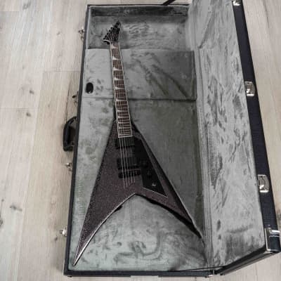 ESP LTD KH-V Kirk Hammett Signature Guitar, Ebony Fretboard, Black Sparkle image 10