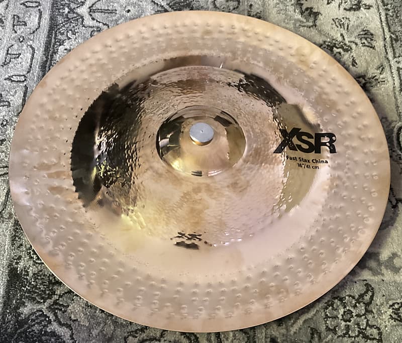 Sabian XSR Fast STAX 13″ X-Celerator Top 16″ Chinese Bottom Cymbal Stack - Brilliant Finish XSRFSXB image 1