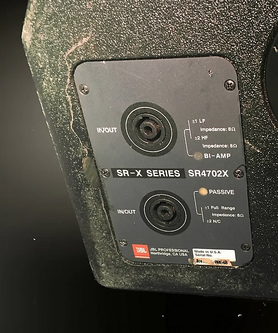 Four JBL SRX-4702X Passive Monitor Speaker