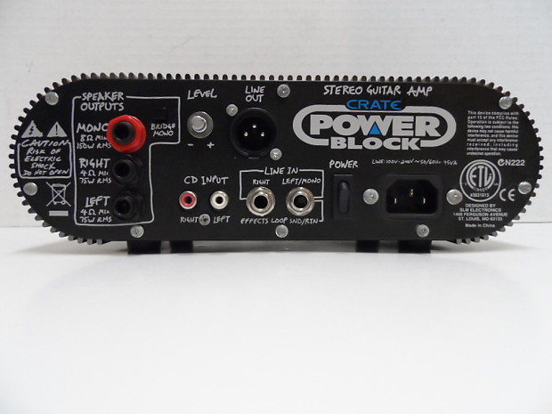 Crate Power Block 150 Watt STEREO Guitar Amp Amplifier Powerblock Portable  Head CPB150 Vintage