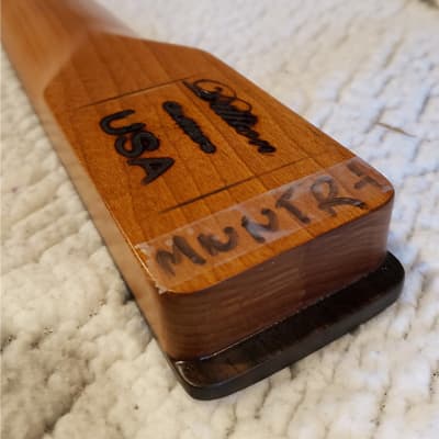 Roasted,USA made Vintage Nitro neck,Walnut insert,Rounded edges,NO fret tangs,Made for a Tele body.# MWNT-R1. "You never felt frets like this." image 5