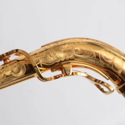 Yanagisawa A66 Gold Plated Alto Saxophone Neck Fully Engraved 2000's era A991 New Old Stock image 1