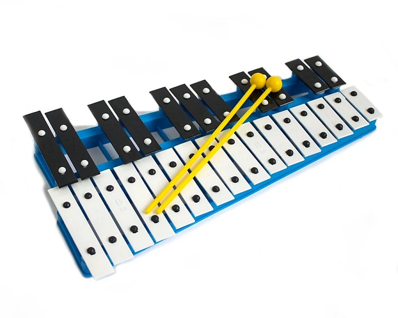 ProKussion  Glockenspiel 27 Key Musical Instrument Xylophone with Two Free Beaters - Blue image 1