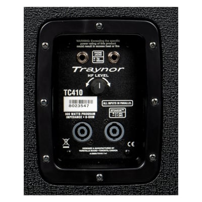 Traynor TC410-4 | 4x10" w/ Tweeter 800W Bass Cabinet, 4Ω Version. Brand New! image 4