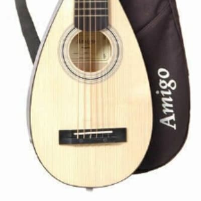 Amigo AMT10 Travel/Portable Backpacker Steel-String Acoustic Guitar with Gig Bag image 2