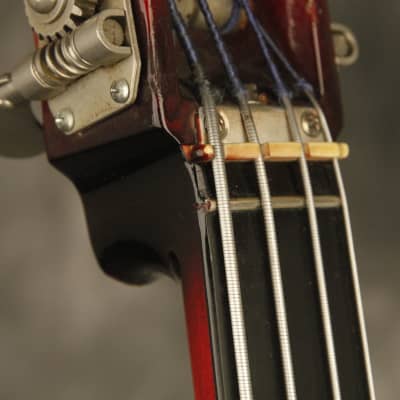 1966 Ampeg AEB-1 electric Horizontal "Scroll" Bass earliest features serial #019 image 10