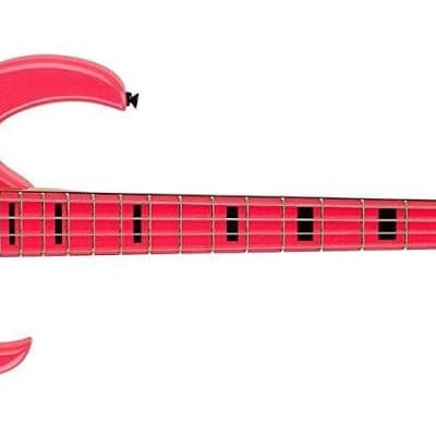 Dean CZONE BASS FLP Custom Zone Bass Guitar Basswood Body Flourescent Pink for sale