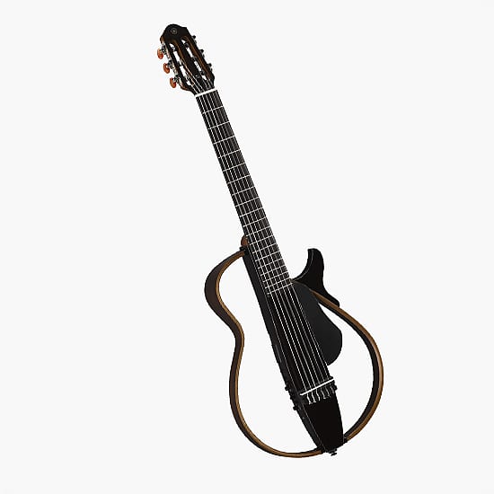 Yamaha SLG200N TBL Nylon String Silent Guitar with Hard Gig Bag,  Translucent Black