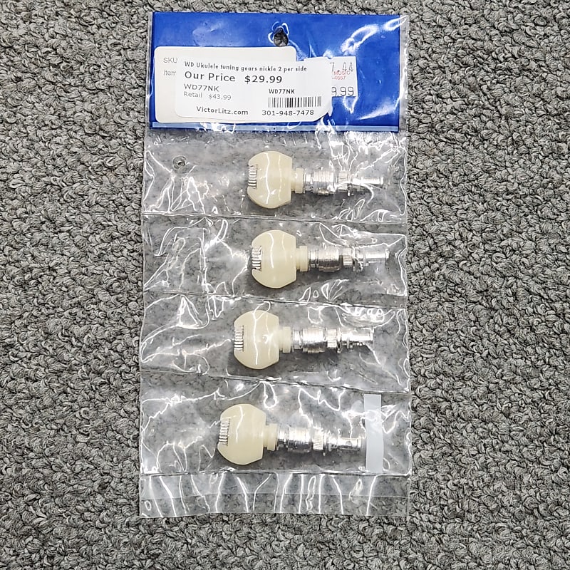 Mint WD Wd77nkwhite ukule tuning pegs geared White buttons image 1