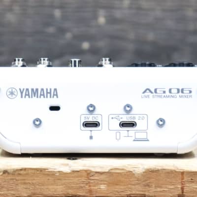Yamaha AG06MK2 White 6-Channel Live Streaming Mixer with USB Audio