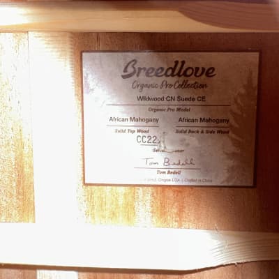 Breedlove Wildwood Pro Concert Suede CE 2020s - Suede Burst image 5