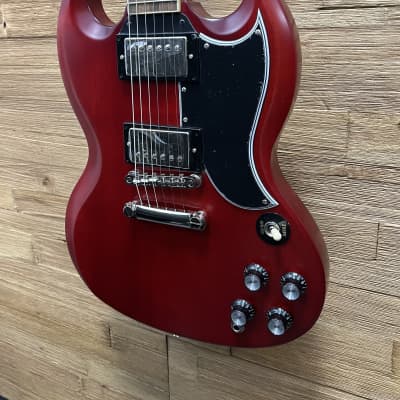 Epiphone 1961 Les Paul SG Standard guitar 2023 - Aged Sixties Cherry 6lbs 12oz w/hard case. Mint! image 6