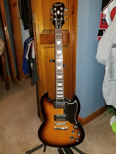 Epiphone SG Deluxe Orange Sunburst Reverb Brazil