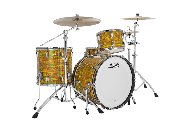 Ludwig Classic Maple Citrus Mod Fab 14x22_9x13_16x16 Drum Set Shell Pack Kit  Made in USA Authorized Dealer image 1