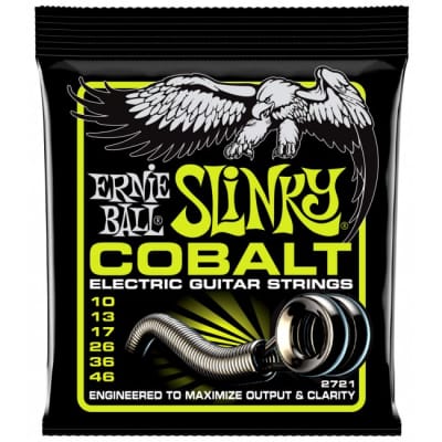 ERNIE BALL 2721 Slinky Cobalt Regular 010-046 Kobald plated Steel. Saiten für E-Gitarre for sale