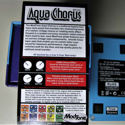 Modtone Aqua Chorus MT-CH blue, with new D'Addario 9v Adapter image 7