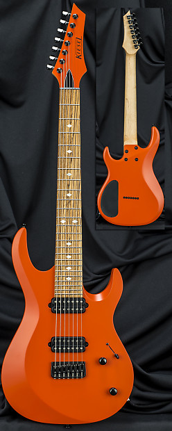 Kiesel Aries A7! Hipshot Zebrawood 7 string! Kiesel Racing