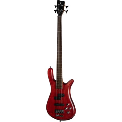 Warwick Pro Series Streamer LX 4 String Bass - Burgundy Red Transparent Satin image 4