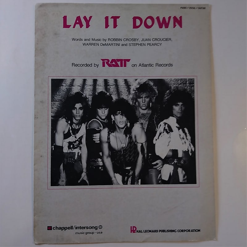 RATT "Lay it Down" Sheet Music (1985) Reverb