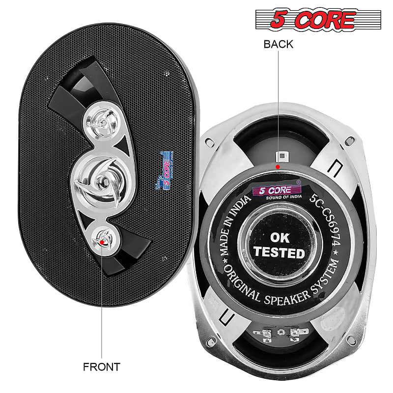 5Core 6" x 9" Car Speaker Coaxial 3 Way 900W PMPO Speakers Reverb
