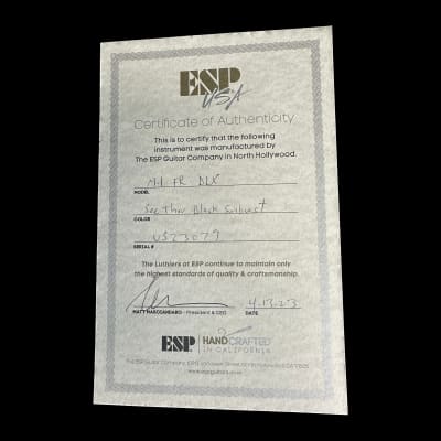 ESP USA M-I FR-DLX See Thru Black Sunburst EMG w/case image 11