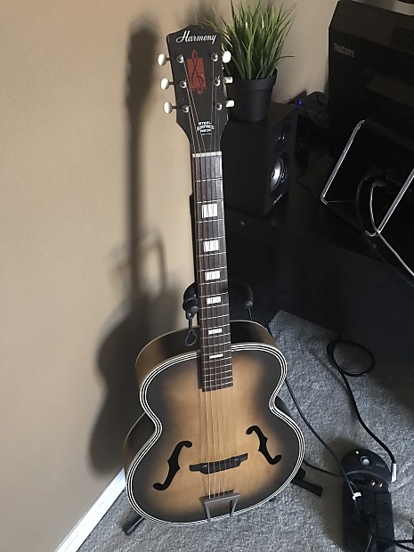 Harmony f hole Acoustic Guitar 1950 s