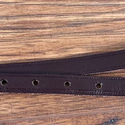 Levy's M25-DBR 5/8" Veg-tan Leather Classic 50's Pad Guitar Strap Brown image 4