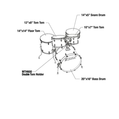 Tama CL50R-GNL Superstar Classic Drum Set 5 pcs - Gloss Natural Blonde/Chrome HW + SM5W Hardware Kit image 2