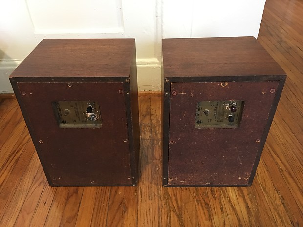 Vintage Wharfedale W20 Hi Fi Speakers Mid Century