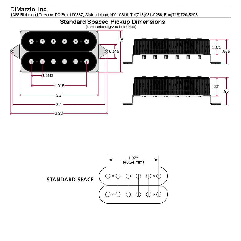 NEW DiMarzio DP190 Air Classic Neck Guitar Humbucker