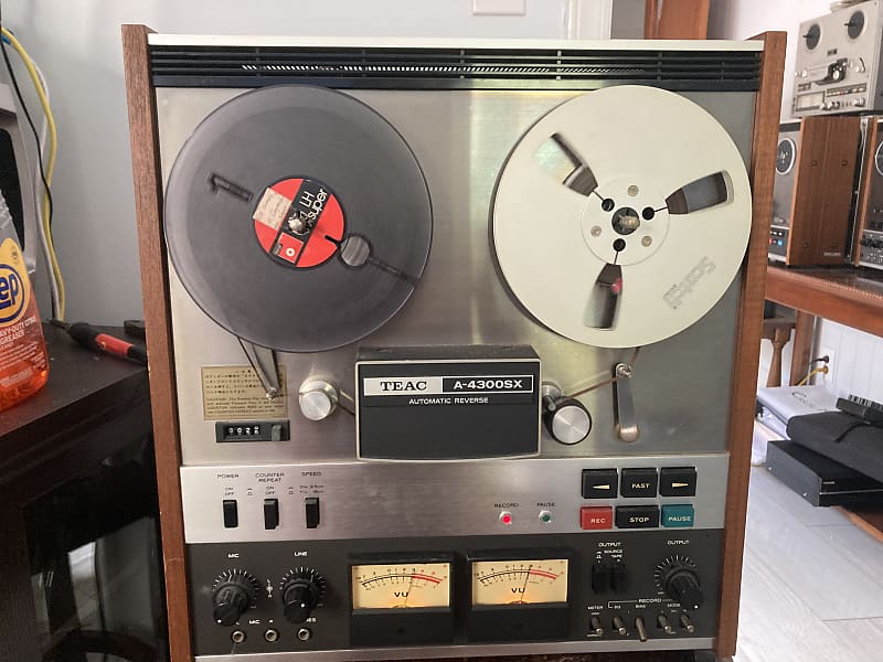 READ! TEAC A-4300SX Auto Reverse 1/4 7 inch 4-Track 2-Channel Reel to Reel  Tape Deck Recorder