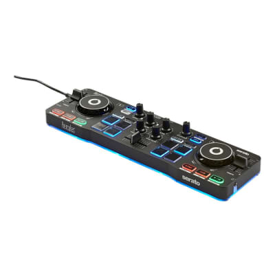 Hercules DJ Control Starlight Compact Controller with Serato DJ Lite Bundle with Closed-Back Headphones & Dual 1/4" TRS to 3.5mm Breakout Cable image 6