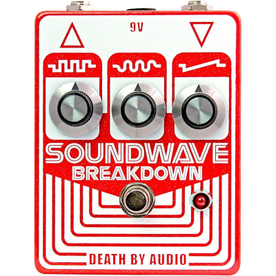 Death by Audio Soundwave Breakdown Octave Fuzz Effects Pedal Regular Red and White