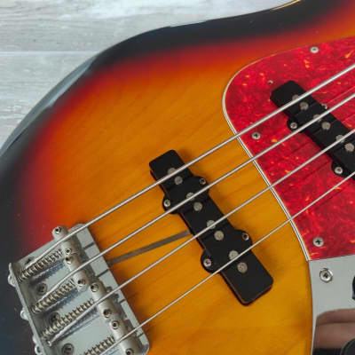 2002 Fender Japan ‘62 Reissue Active Watanabe Jazz Bass (Sunburst) image 3