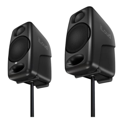  IK Multimedia iLoud Micro Monitor White 50 watt portable  wireless bluetooth studio reference monitors, dual speakers for music  production, mixing, mastering, composing, producing and DJs : Musical  Instruments