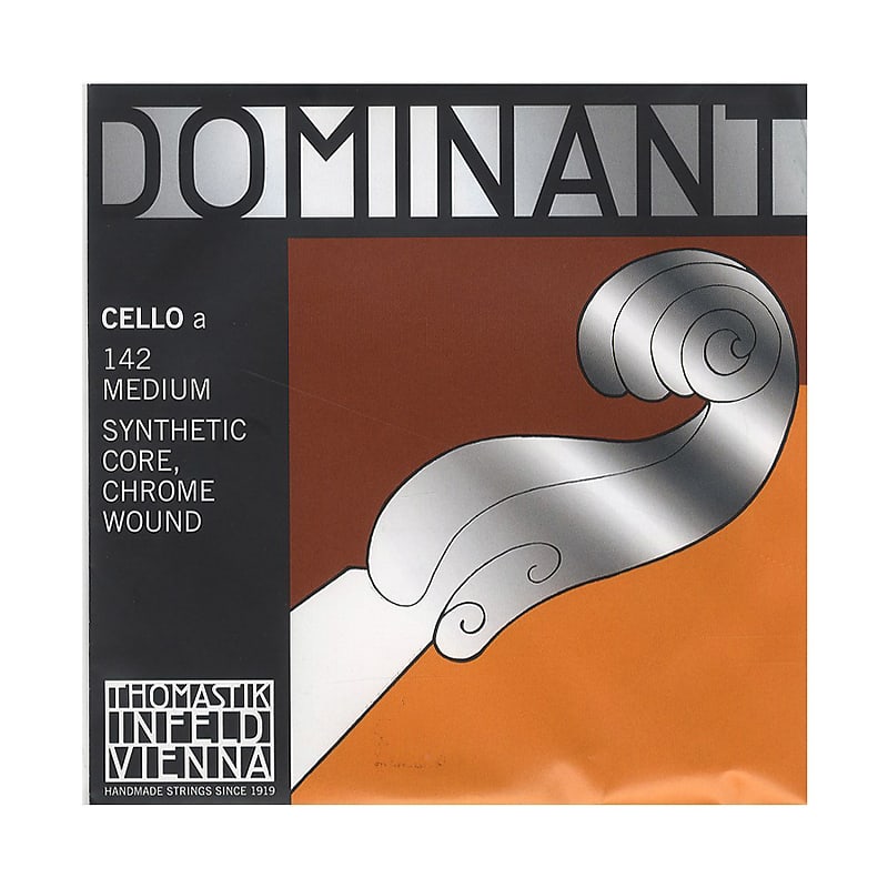 Thomastik-Infeld 142 Dominant Chrome Wound Synthetic Core 4/4 Cello String - A (Medium) image 1