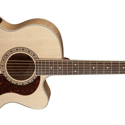 Washburn Heritage Jumbo Acoustic Electric Guitar - Natural - HJ40SCE image 3