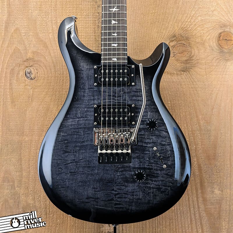 Paul Reed Smith PRS SE Custom 24 Floyd Electric Guitar Charcoal Burst w/Gigbag image 1