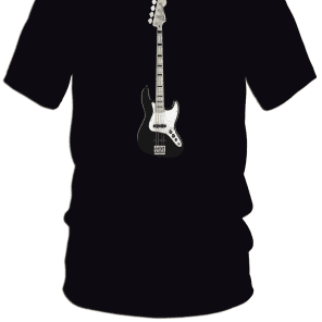 Geddy Lee Fender Jazz Bass Guitar T-Shirt  Black image 2