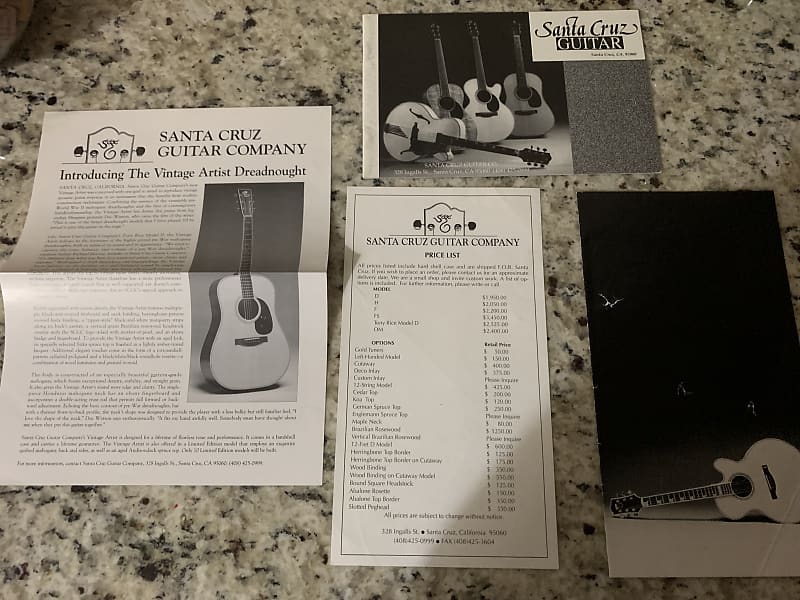 Santa Cruz Acoustic Catalog Reverb