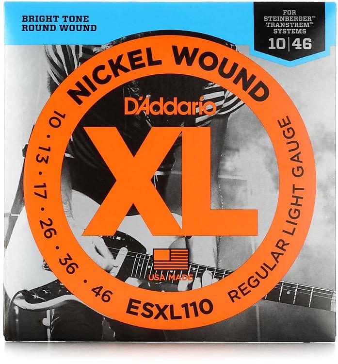 D'Addario ESXL110 10-46 Regular Light Double Ball End, XL Nickel Electric Guitar Strings
