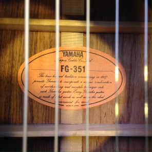 YAMAHA　FG-351　70’sジャパンヴィンテージ　アコースティックギター YAMAHA FG-351 Acoustic Guitar Tested From Japan | eBay