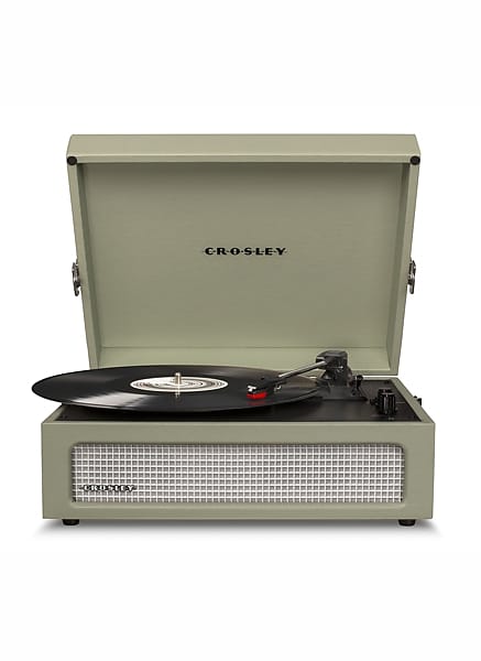 Crosley #CR8017B-SA - Voyager Portable Turntable with Bluetooth Out - Sage  			