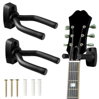 5 Core Guitar Wall Mount Auto Lock Black Heavy Duty Metal Guitar Holder  Adjustable Hanger for Acoustic Electric Guitars Ukulele Bass Banjo and  Mandolin GH ABS R 1PC
